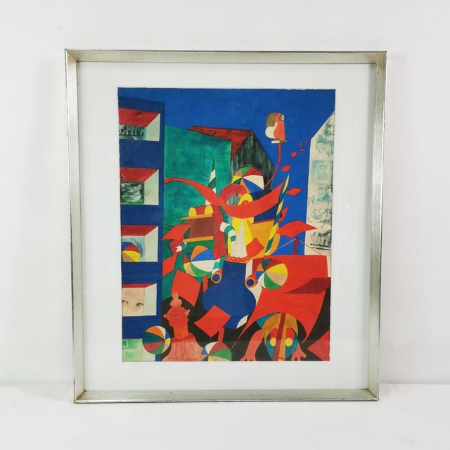 Bent Karl Jacobsen, Surrealist Composition, 1970s, Mixed Media on Paper For Sale - Image 17 of 17