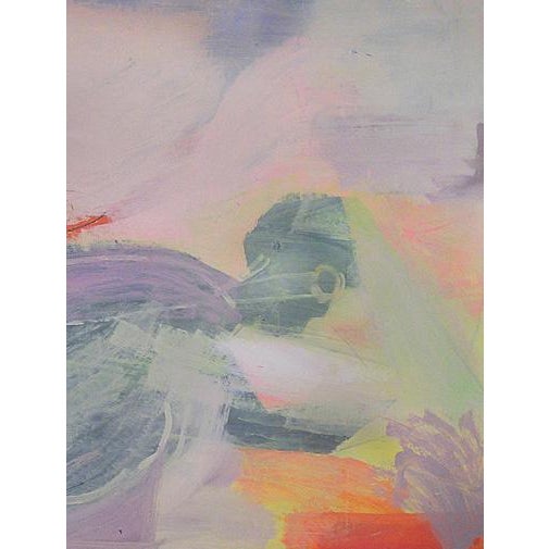 Elegantly Framed Contemporary Abstract Painting Layered Color