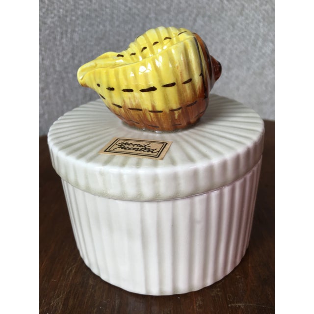 Vintage Fitz & Floyd Ceramic Shell Box For Sale - Image 10 of 12