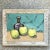 A beautifully detailed vintage Boho still life, skillfully rendered in oil on board. This original artwork features...