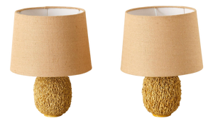 Swedish Chamotte Table Lamps by Gunnar Nylund, 1950s, Set of 2
