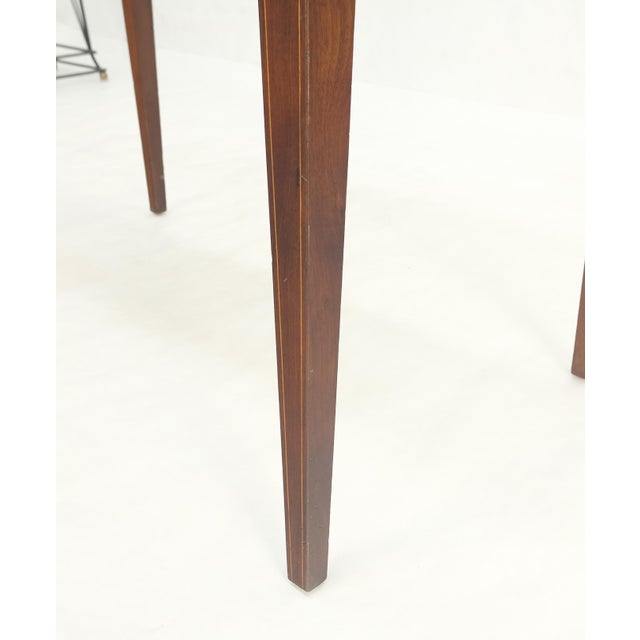 19th Century c.1880s Fine One Drawer Inlayed Solid Crotch Mahogany Top Console Table MINT! For Sale - Image 5 of 16