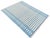 Textile Handmade Cotton Flat Weave Area Rug, Sky Blue and White Striped Dhurrie - 10'x14' For Sale - Image 7 of 14