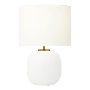 Hable By Visual Comfort Studio Fanny Wide Table Lamp in Matte White Ceramic