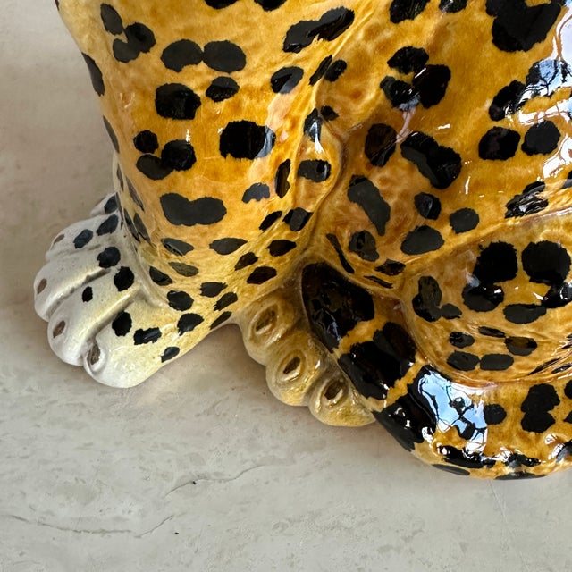 Mid-Century Italian Handmade Ceramic Baby Leopards, 1970s, Set of 2 For Sale - Image 11 of 17