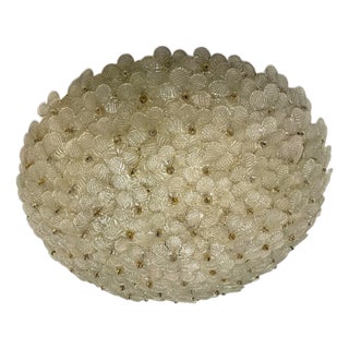Large Murano Glass Flower Flush Mount attributed to Seguso, Italy, 1960s For Sale