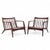 Mid-Century Modern Lawrence Peabody Mid Century Walnut Lounge Chairs - Pair For Sale - Image 3 of 12