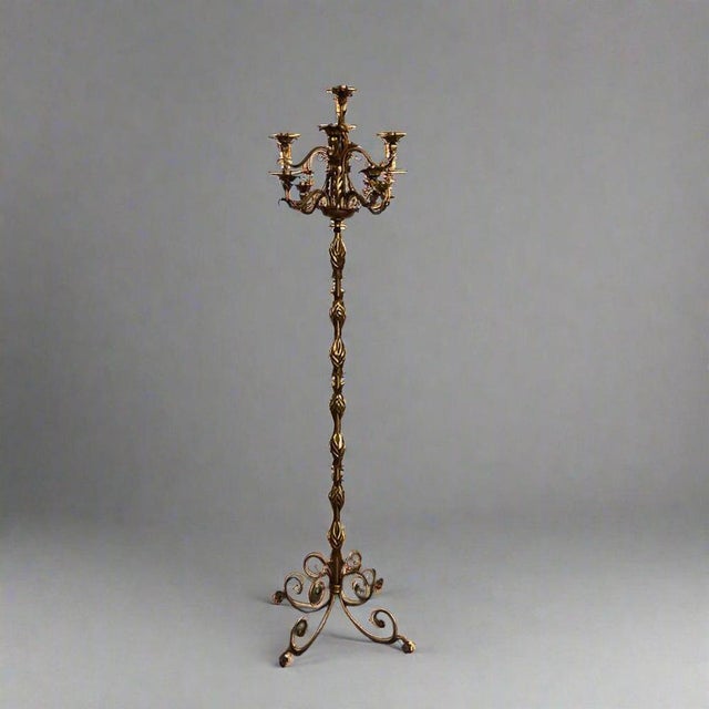 Antique Floor Candlestick, 1900s For Sale - Image 17 of 17