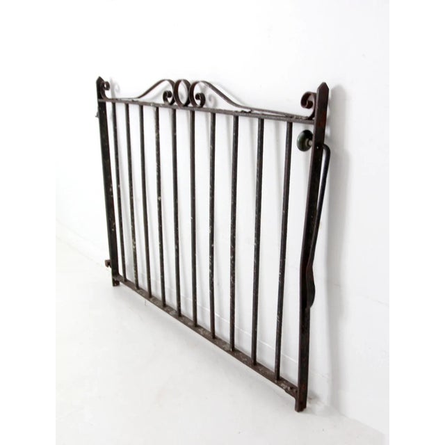 Early 20th Century Antique Wrought Iron Gate For Sale - Image 5 of 13