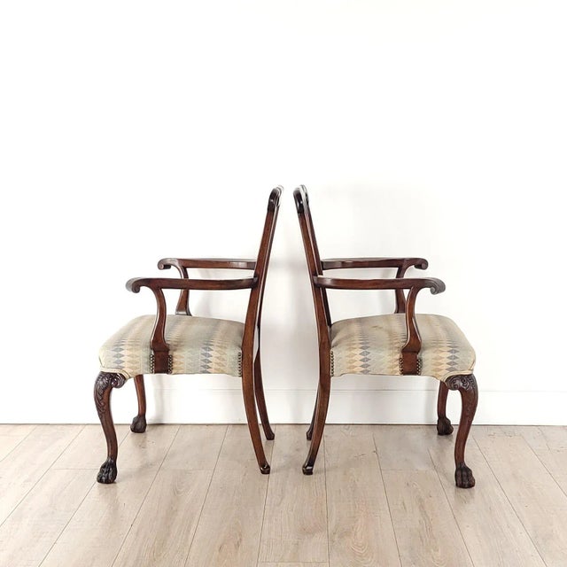 Chippendale Mid 19th Century Chippendale Armchairs - a Pair For Sale - Image 3 of 12