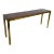 Modern Brass and Burlwood Parsons Style Console Table by Founders Furniture Co. For Sale