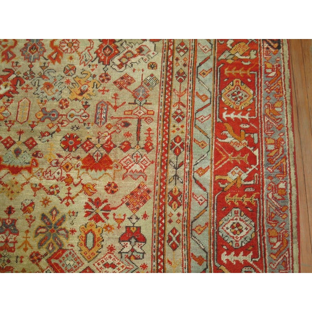 Phenomenal Antique Turkish Oushak Rug For Sale - Image 14 of 18