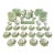 Rare Shelley "Apple Green Star" 63 Piece China Tea Service — England, C. 1925–45 For Sale