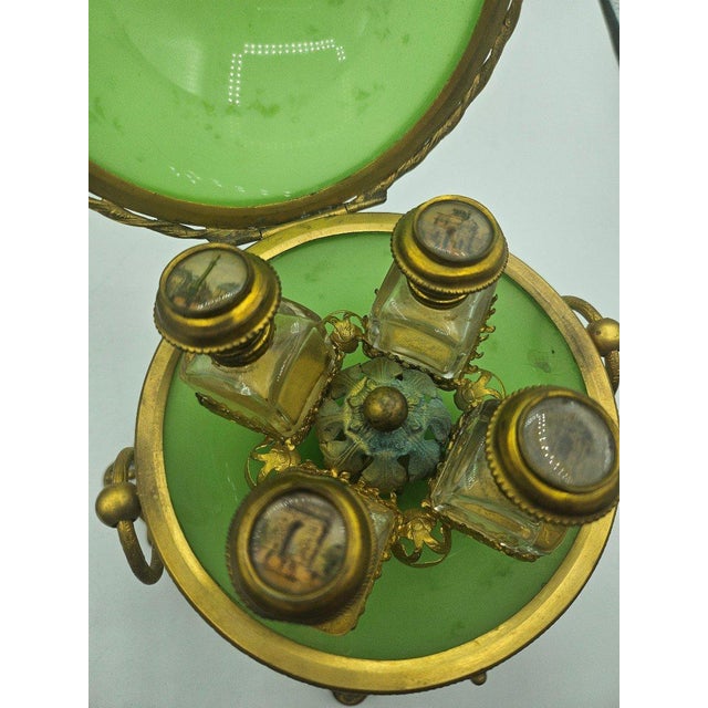 Antique Opaline Sphere with Perfume Bottles, in Very Good conditions. Designed before 1890