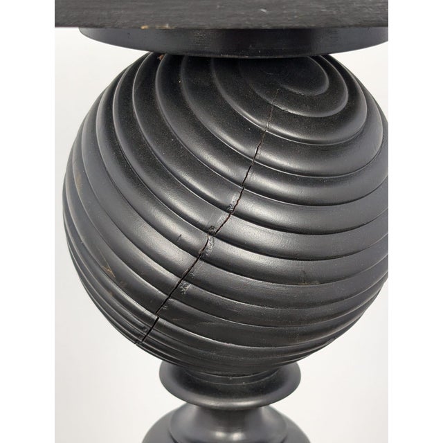Black Pedestal Stand in Black Wood For Sale - Image 8 of 14