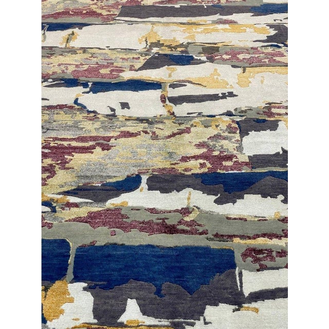 Handwoven Contemporary Abstract Area Rug 10x14 For Sale - Image 11 of 12