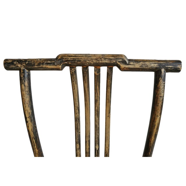 Wood Vintage Elm Ming Farmhouse Chair For Sale - Image 7 of 8