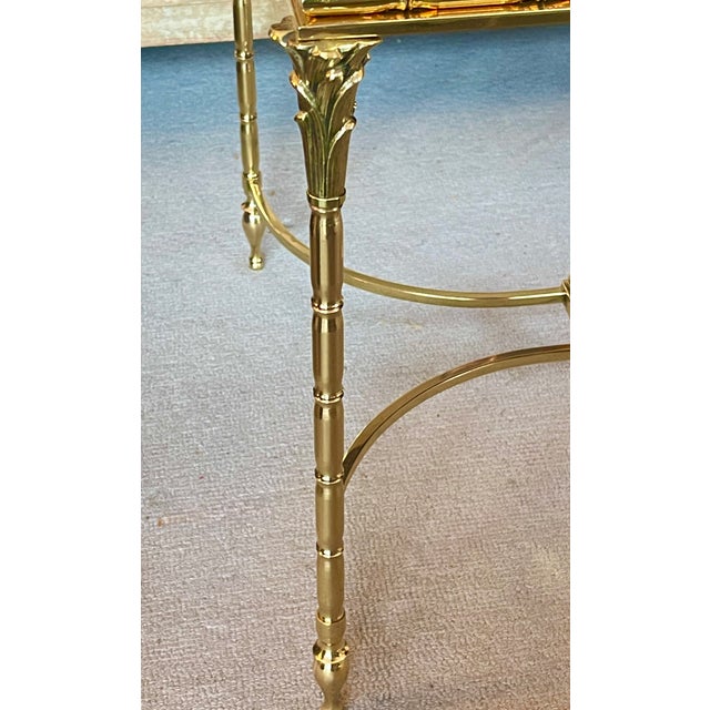 French Maison Bagues Bronze & Lacquer Coffee Table For Sale - Image 12 of 16