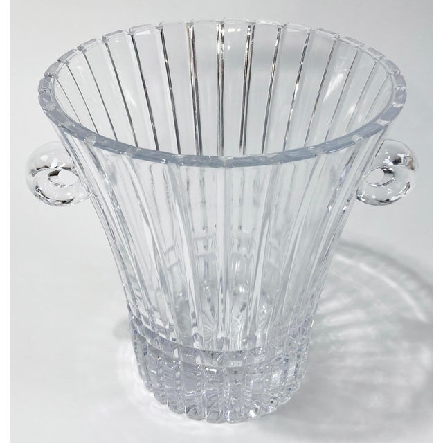 French Vintage French Cut Glass Ice Bucket or Vase For Sale - Image 3 of 9