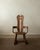 A vintage brutalist oak armchair by de puydt, produced in belgium during the 1960s–1970s. With its solid oak construction,...