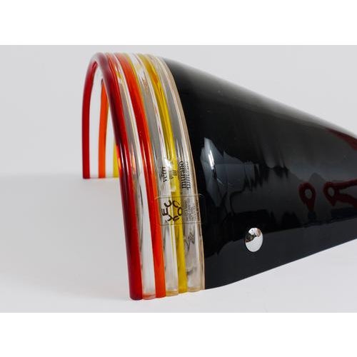 Febo Wall Lamp Sconce in Black Murano Glass by Roberto Pamio for Leucos, Italy, 1980s For Sale - Image 17 of 18