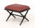 Contemporary Red Upholstered Chair and Ottoman For Sale - Image 11 of 12