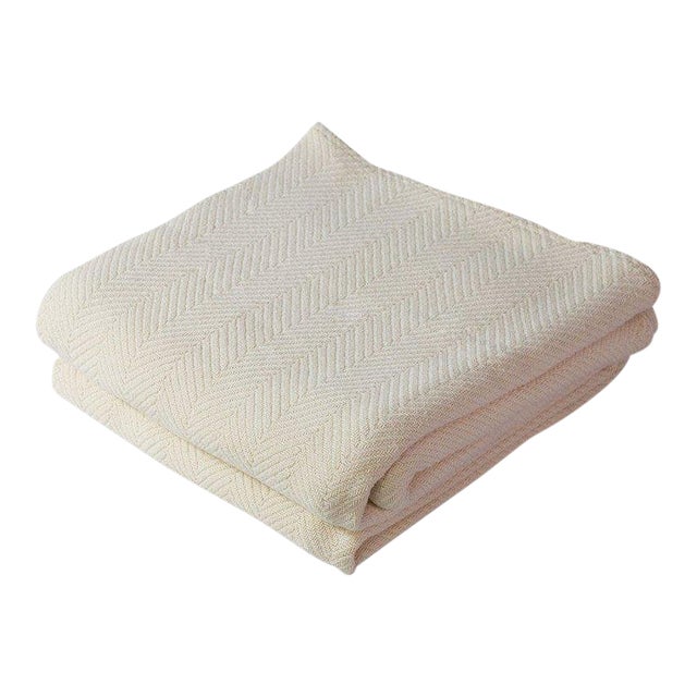 Contemporary Natural Herringbone King Blanket Chairish