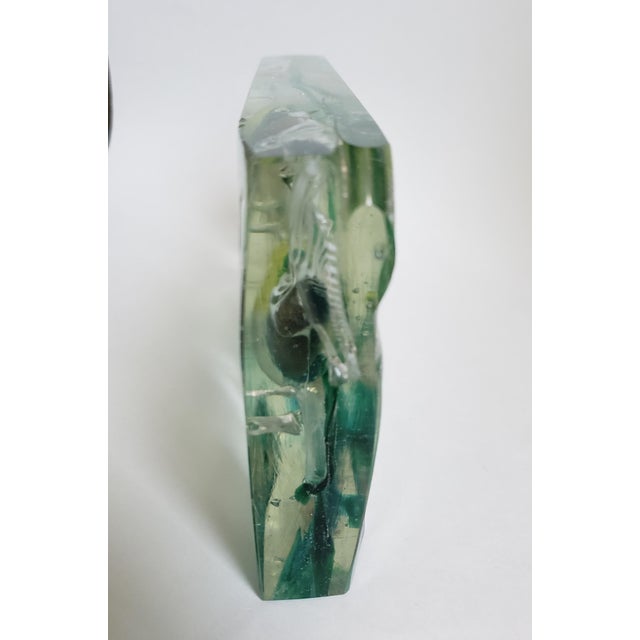 Mid-century glass aquarium block with 3 fish, attributed to Barbini for Cedese or Salviati. There are multiple known...