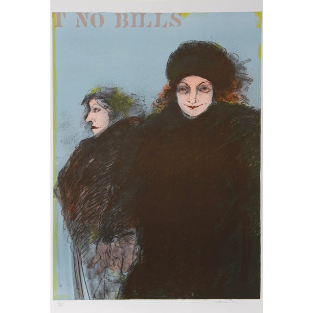 Post No Bills, Marcia Marx Lithograph For Sale - Image 4 of 4