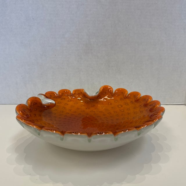 Orange Murano Bowl For Sale In Richmond - Image 6 of 9