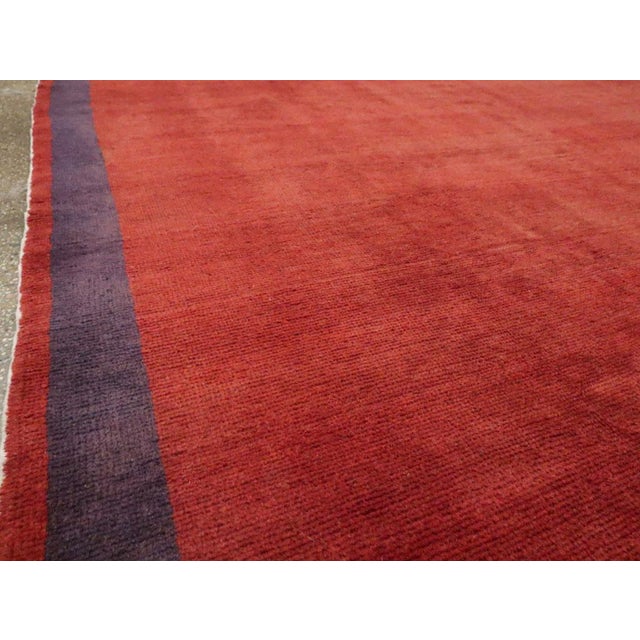 Mid 20th Century Galerie Shabab Collection Mid-20th Century Handmade Turkish Anatolian Art Deco Style Room Size Carpet For Sale - Image 5 of 10