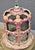 Victorian Large French Rococo Hand-Painted Porcelain Bird Cage With Original Floral Tray & Bird For Sale - Image 3 of 17
