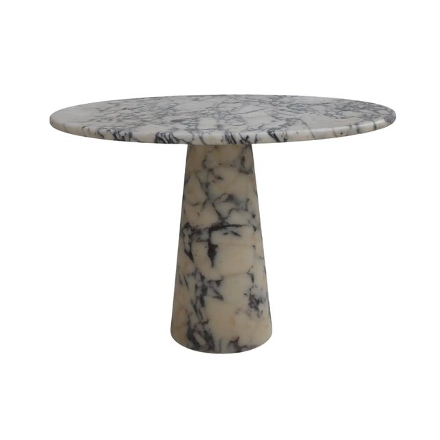 Ivory Viola Veined Violet Round Dining Table by Angelo Mangiarotti For Sale - Image 8 of 8