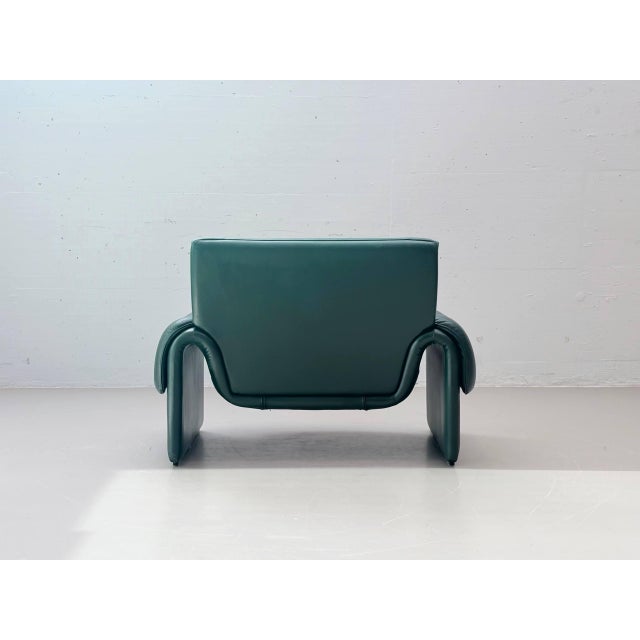 Teal DS-2011 Leather Armchair in Petrol Green from de Sede, Switzerland, 1980s For Sale - Image 8 of 17