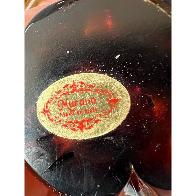 Amber Large Vintage Murano Amber Art Glass Monkey For Sale - Image 8 of 8