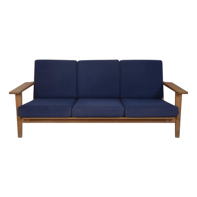 GE290 3-Seater Sofa in Oak by Hans J. Wegner, 1990s For Sale