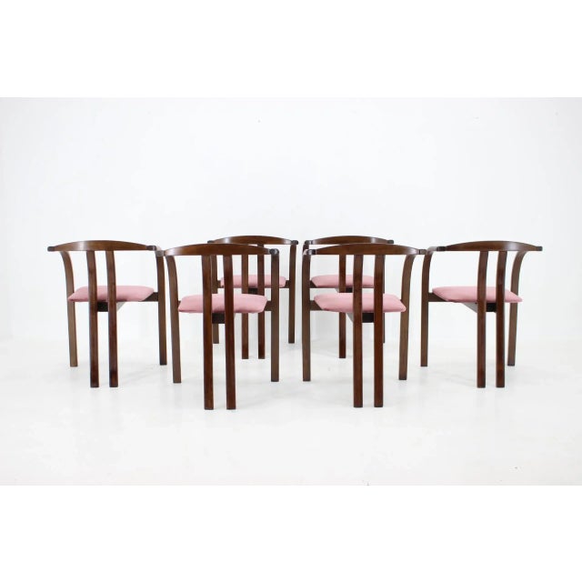 1980s Dining & Side Chairs from Ton, 1980s, Set of 6 For Sale - Image 5 of 9