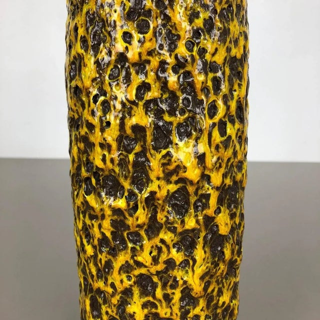 Yellow Fat Lava Multi-Color Vase from Scheurich Wgp, 1970s For Sale - Image 6 of 18