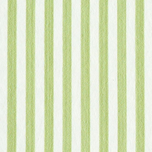 Transitional Sample - Schumacher Edwin Stripe Narrow Wallpaper in Leaf For Sale - Image 3 of 4