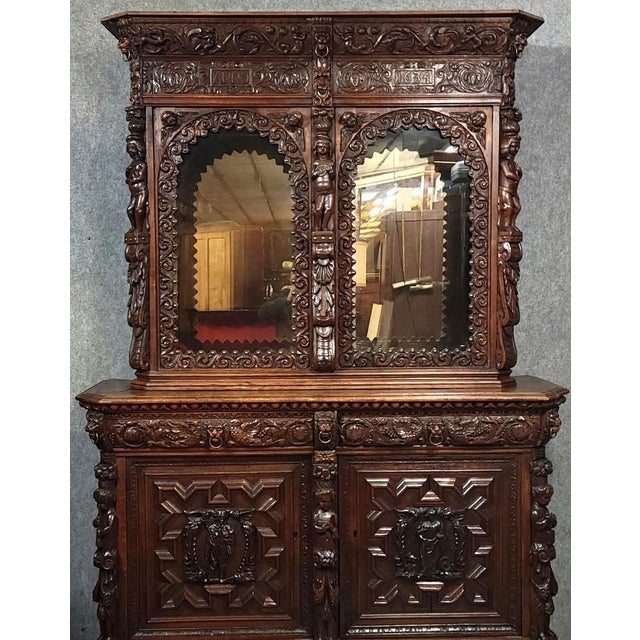 Large Antique Renaissance-Style Cabinet, 1634 For Sale - Image 5 of 8