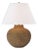 Marie Flanigan by Visual Comfort Signature Avedon Medium Table Lamp in Natural Rattan with Linen Shade For Sale