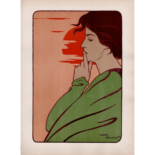 Henri Meunier, L'Heure du Silence, 1897, Lithograph on Paper For Sale - Image 11 of 11