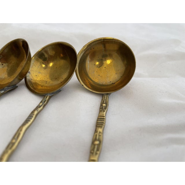 Brass Over Copper Tea Spoons (Set of 8) For Sale - Image 4 of 7