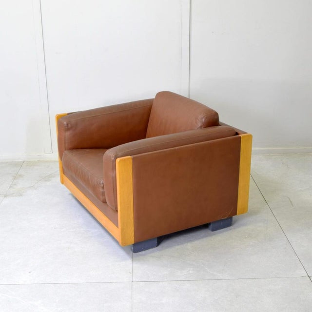 1970s 920 Armchair in Cognac Leather by Afra & Tobia Scarpa for Cassina, 1970s For Sale - Image 5 of 11