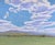 Bow Mar Skies by Michael Magrin | Oil on Linen Landscape with blue sky and grassy fields For Sale - Image 4 of 5