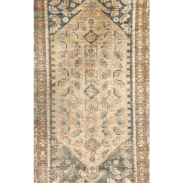 1930s Vintage Circa 1930 Taupe Lightly Distressed Malayer Hand Knotted Rug 3'8 X 6'1 For Sale - Image 5 of 6