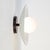 White Dish Wall Sconce, 5in Glass Globe, Modern Led Wall Sconce, by Research.Lighting For Sale - Image 8 of 9