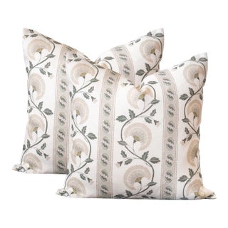 A Pair of Lauren Servati Textiles, Mirabelle // Flax Pillows, 20"x20" For Sale