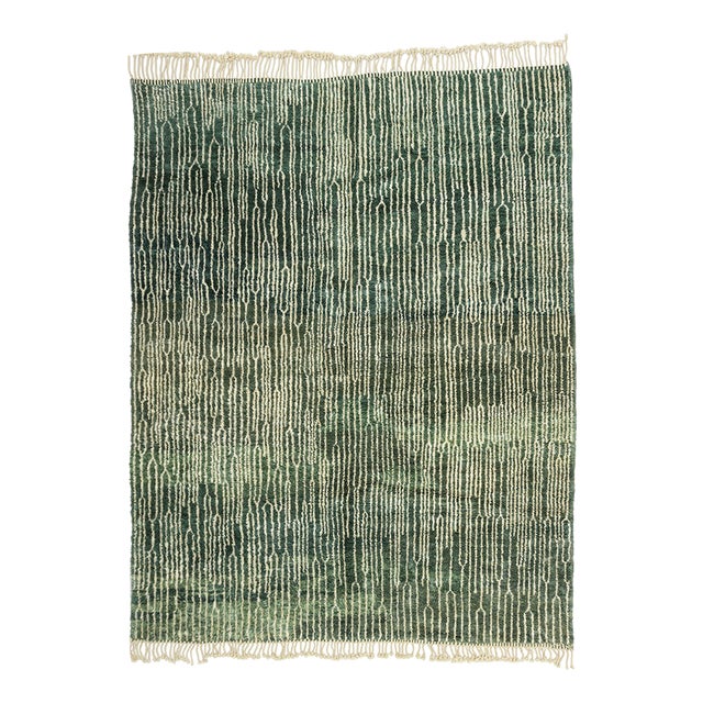 Hand-Knotted Wool Rug by Azele Studio For Sale
