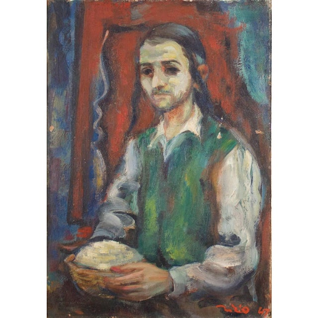 From The British mandate Pre State of Israel Palestine Period. Eliahu Sigad (Eliyahu Sigard), painter, born 1901,...